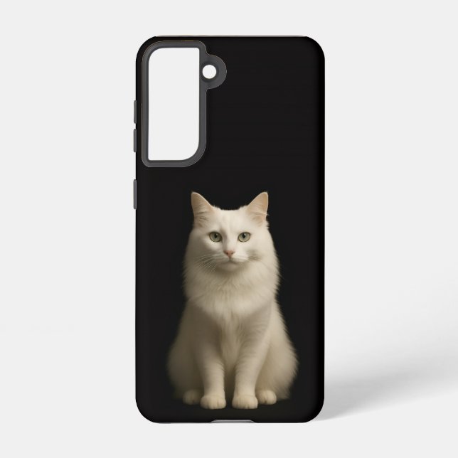 Black 4 Luxe  Galaxy S21 Case, Turkish Angora Cat Samsung Galaxy Hülle (Rückseite)