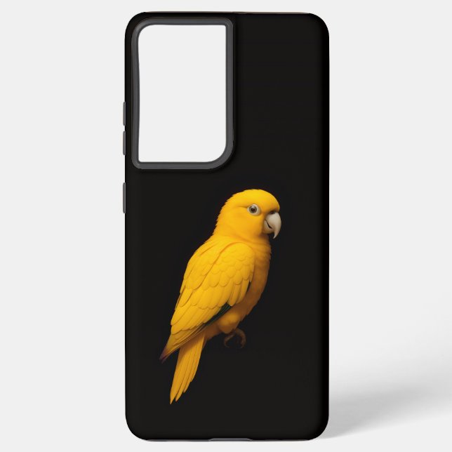 Black 4 Luxe Galaxy S21 Plus, Golden Parakeet Samsung Galaxy Hülle (Rückseite)