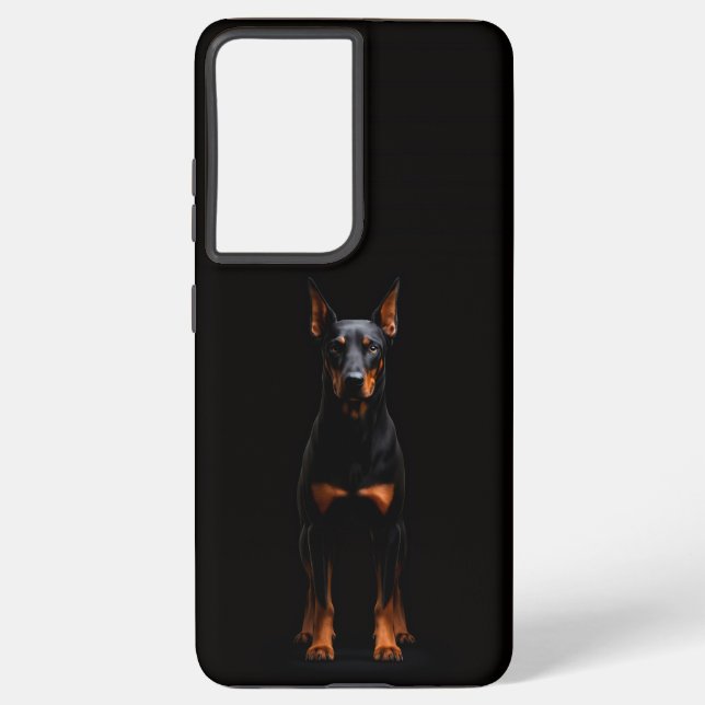 Black 4 Luxe Galaxy S21 Plus, Guardian Doberman Samsung Galaxy Hülle (Rückseite)