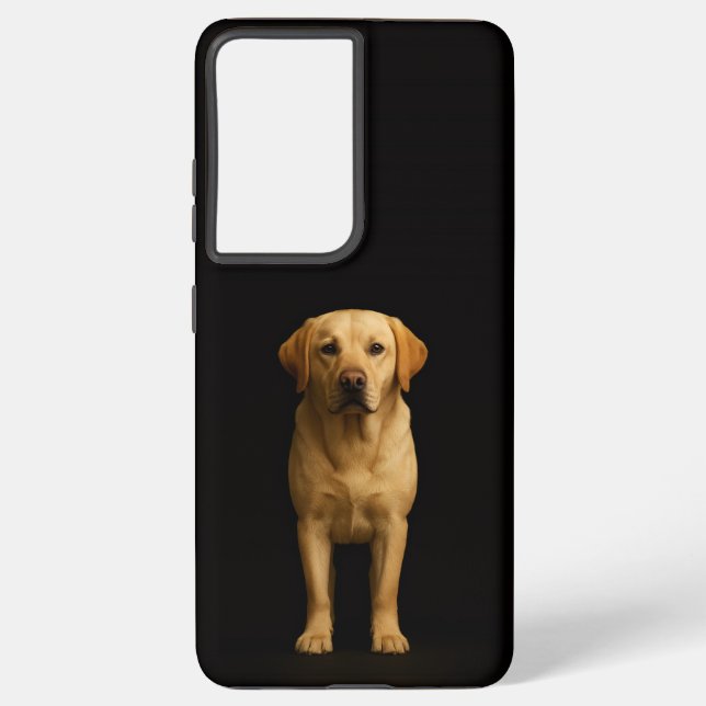 Black 4 Luxe Galaxy S21 Plus, Minimalist Labrador Samsung Galaxy Hülle (Rückseite)
