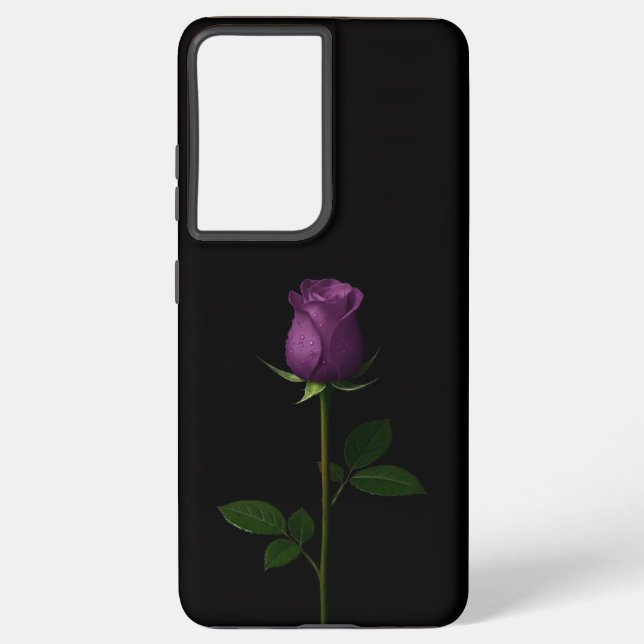 Black 4 Luxe Galaxy S21 Plus, Royal Violet Rose Samsung Galaxy Hülle (Rückseite)