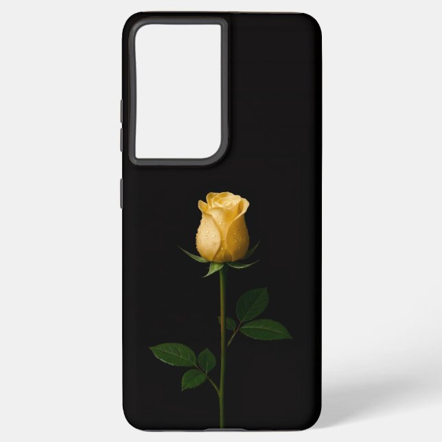 Black 4 Luxe Galaxy S21 Plus, Sunlit Yellow Rose Samsung Galaxy Hülle (Rückseite)