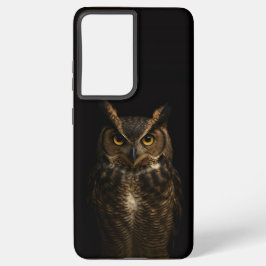 Black 4 Luxe Galaxy S21 Ultra Case, Golden Eye Owl Samsung Galaxy Hülle