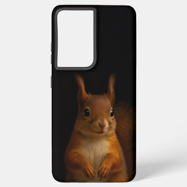 Black 4 Luxe Galaxy S21 Ultra Case, Red Squirrel Samsung Galaxy Hülle (Rückseite)