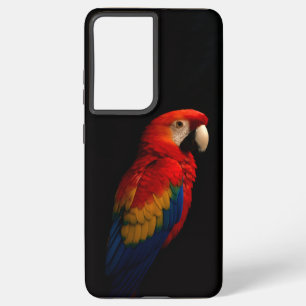 Black 4 Luxe Galaxy S21 Ultra Case, Scarlet Parrot Samsung Galaxy Hülle