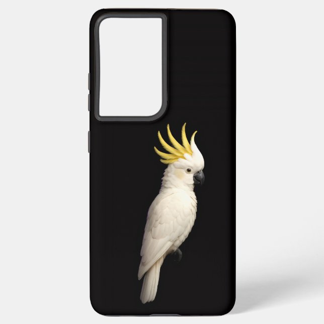 Black 4 Luxe Galaxy S21 Ultra, Crested Cockatoo Samsung Galaxy Hülle (Rückseite)