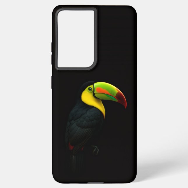 Black 4 Luxe Galaxy S21 Ultra, Keel Billed Tucan Samsung Galaxy Hülle (Rückseite)