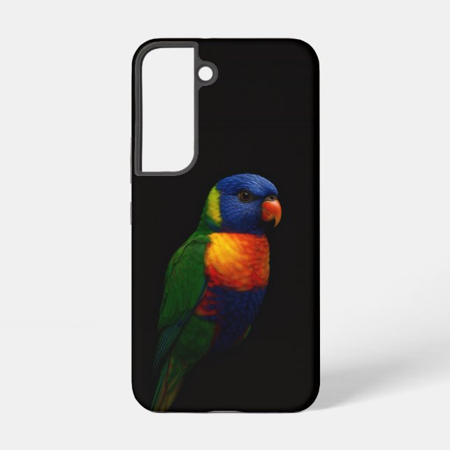Black 4 Luxe Galaxy S22 Case, Lorikeet Parrot Samsung Galaxy Hülle (Rückseite)