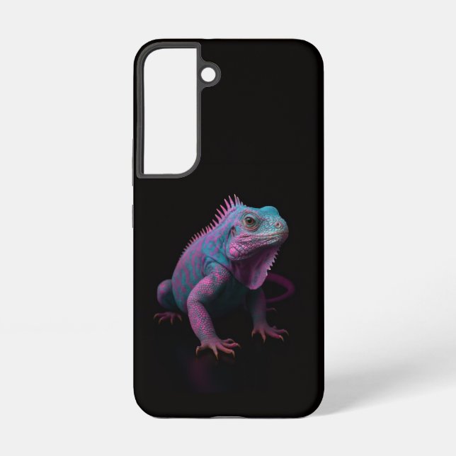 Black 4 Luxe Galaxy S22 Case, Pink Tropical Iguana Samsung Galaxy Hülle (Rückseite)
