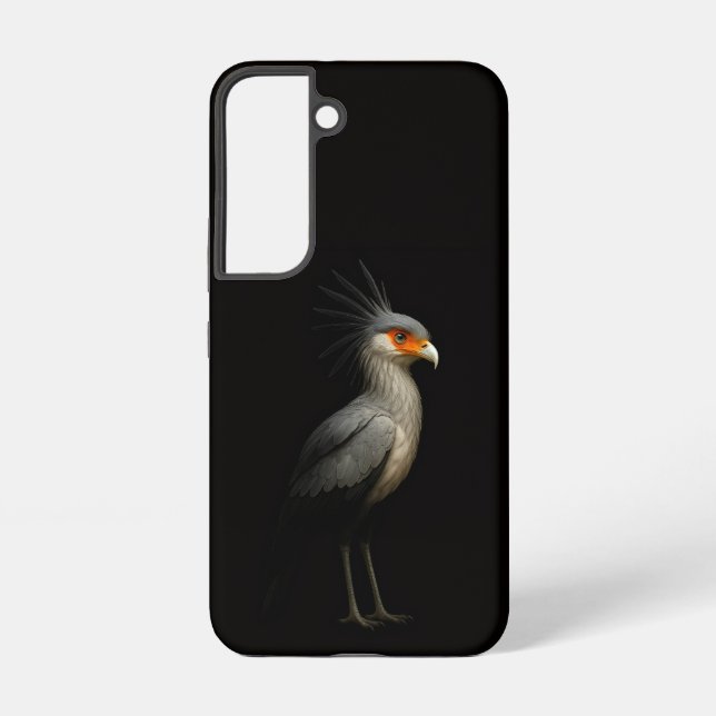 Black 4 Luxe Galaxy S22 Case, Secretarybird Samsung Galaxy Hülle (Rückseite)