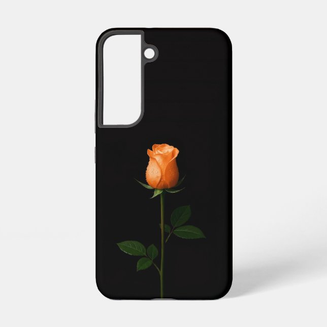Black 4 Luxe Galaxy S22 Case, Sunset Orange Rose Samsung Galaxy Hülle (Rückseite)