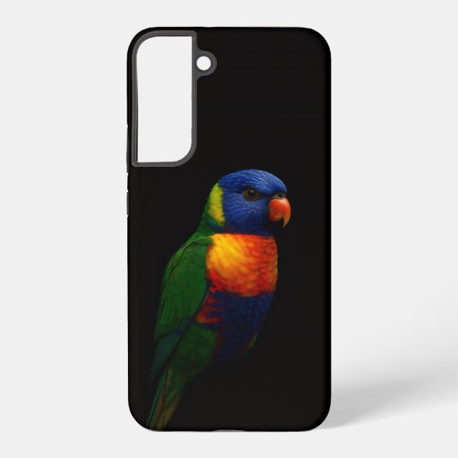 Black 4 Luxe Galaxy S22 Plus Case, Lorikeet Parrot Samsung Galaxy Hülle (Rückseite)