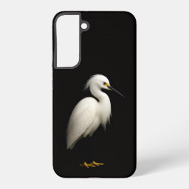Black 4 Luxe Galaxy S22 Plus, Elegant Snowy Egret Samsung Galaxy Hülle