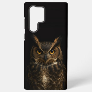 Black 4 Luxe Galaxy S22 Ultra Case, Golden Eye Owl Samsung Galaxy Hülle