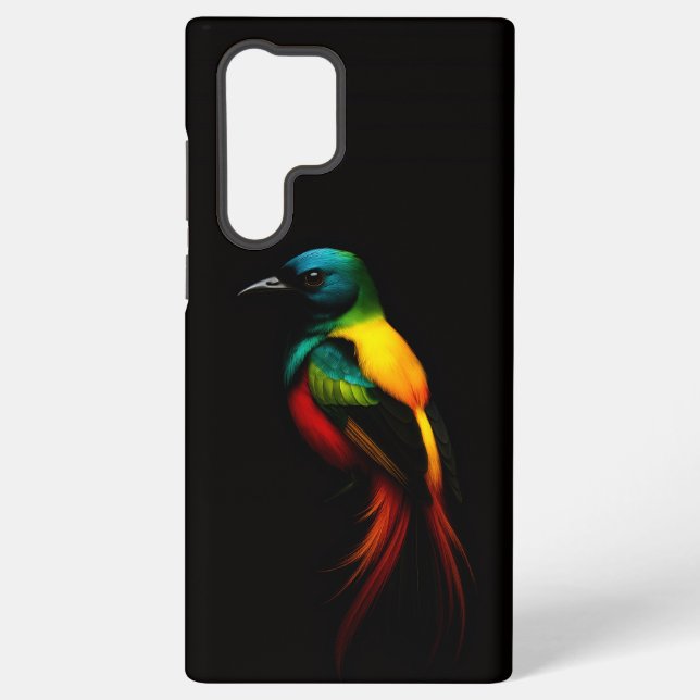 Black 4 Luxe Galaxy S22 Ultra Case, Rainbow Bird Samsung Galaxy Hülle (Rückseite)