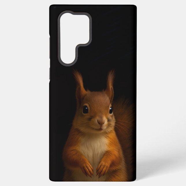Black 4 Luxe Galaxy S22 Ultra Case, Red Squirrel Samsung Galaxy Hülle (Rückseite)