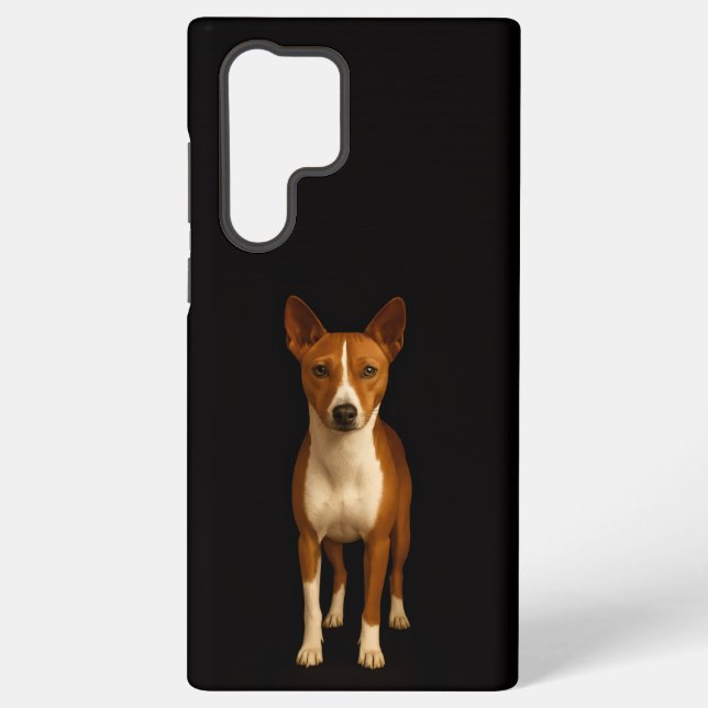 Black 4 Luxe Galaxy S22 Ultra, Classy Basenji Dog Samsung Galaxy Hülle (Rückseite)