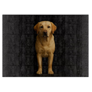 Black 4 Luxe Glass board Minimalist Labrador Schneidebrett