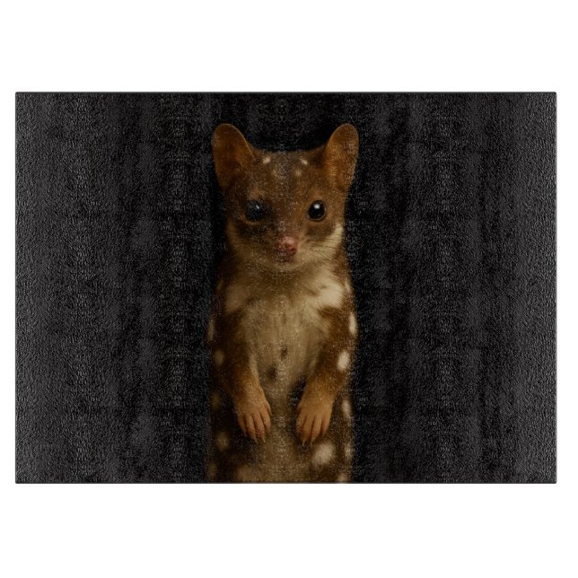 Black 4 Luxe Glass board with Sweet Quoll Schneidebrett (Vorderseite)