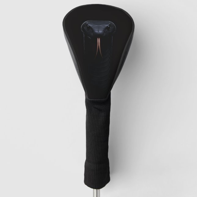 Black 4 Luxe Golf Driver Cover, Black Mamba Headcover (Vorderseite)