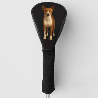 Black 4 Luxe Golf Driver Cover, Classy Basenji Dog Golf Headcover