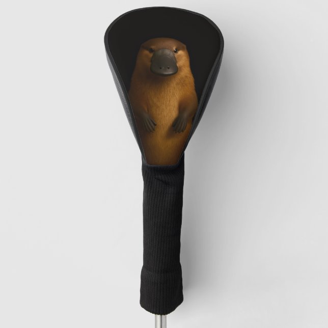 Black 4 Luxe Golf Driver Cover, Elegant Platypus Golf Headcover (Vorderseite)
