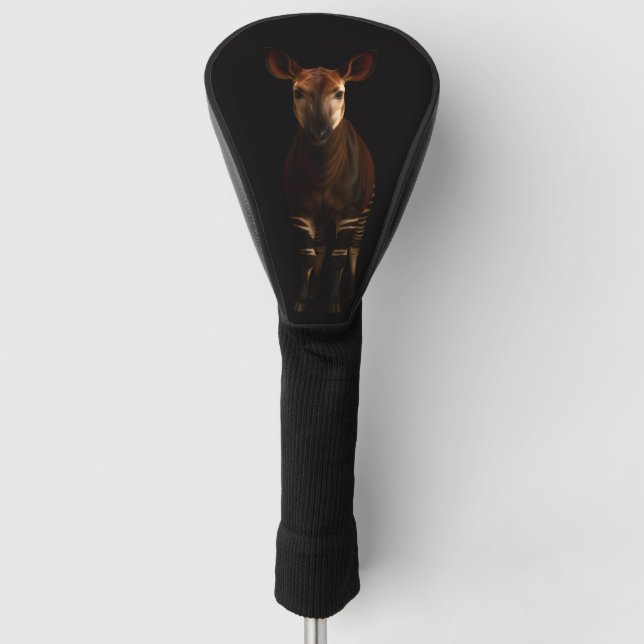 Black 4 Luxe Golf Driver Cover, Forest Okapi Headcover (Vorderseite)