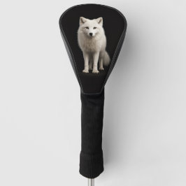 Black 4 Luxe Golf Driver Cover, Ivory Arctic Fox Headcover