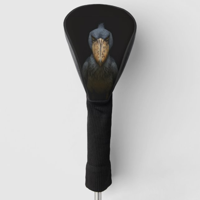 Black 4 Luxe Golf Driver Cover, Shoebill Bird Headcover (Vorderseite)