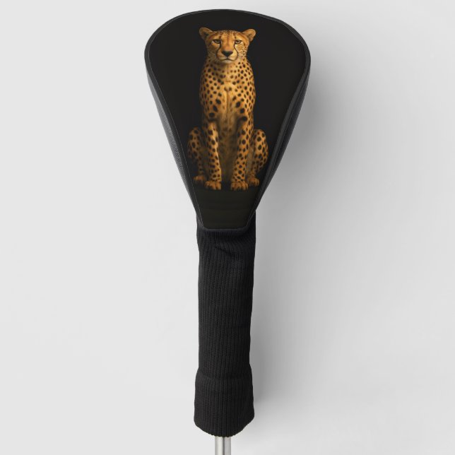 Black 4 Luxe Golf Driver Cover, Sleek Cheetah Headcover (Vorderseite)