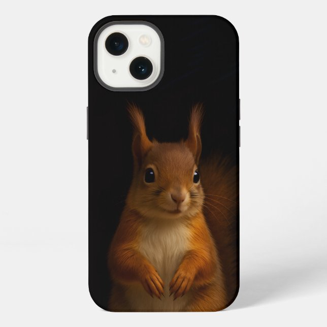 Black 4 Luxe iPhone 13 Case, Red Squirrel Hülle (Rückseite)