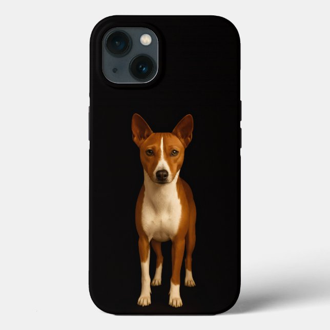 Black 4 Luxe iPhone 13, Classy Basenji Dog Case-Mate iPhone Hülle (Rückseite)