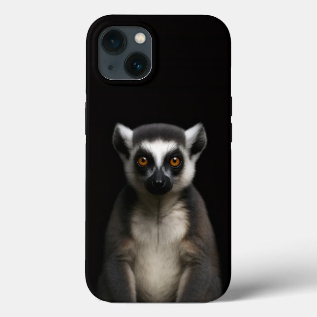 Black 4 Luxe iPhone 13, Gentle Lemur Case-Mate iPhone Hülle (Rückseite)