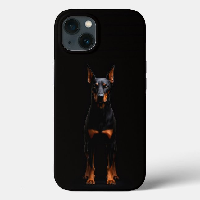 Black 4 Luxe iPhone 13, Guardian Doberman Case-Mate iPhone Hülle (Rückseite)