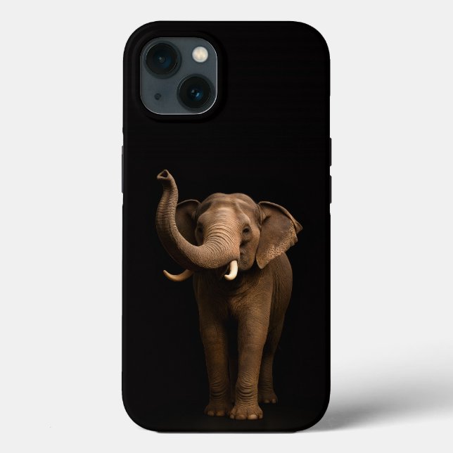 Black 4 Luxe iPhone 13, Mighty Elephant Case-Mate iPhone Hülle (Rückseite)