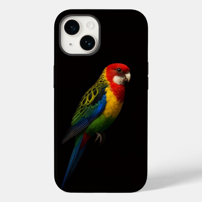 Black 4 Luxe iPhone 14 Case-Mate, Eastern Rosella Case-Mate iPhone Hülle (Rückseite)