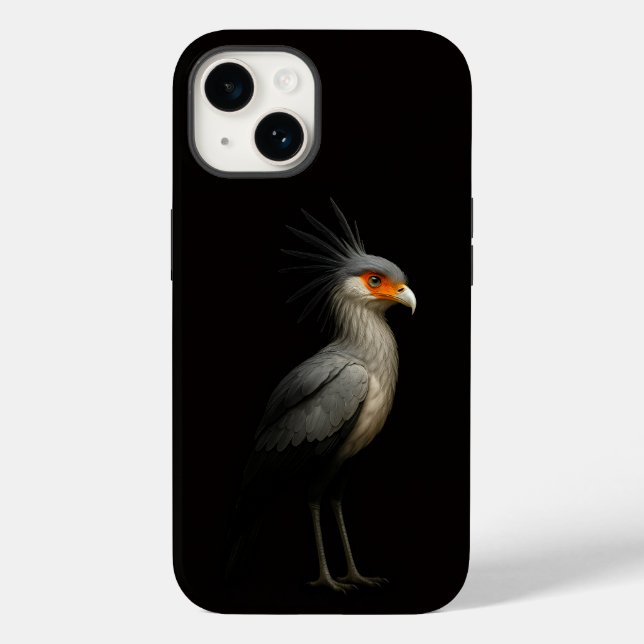 Black 4 Luxe iPhone 14 Case-Mate, Secretarybird Case-Mate iPhone Hülle (Rückseite)