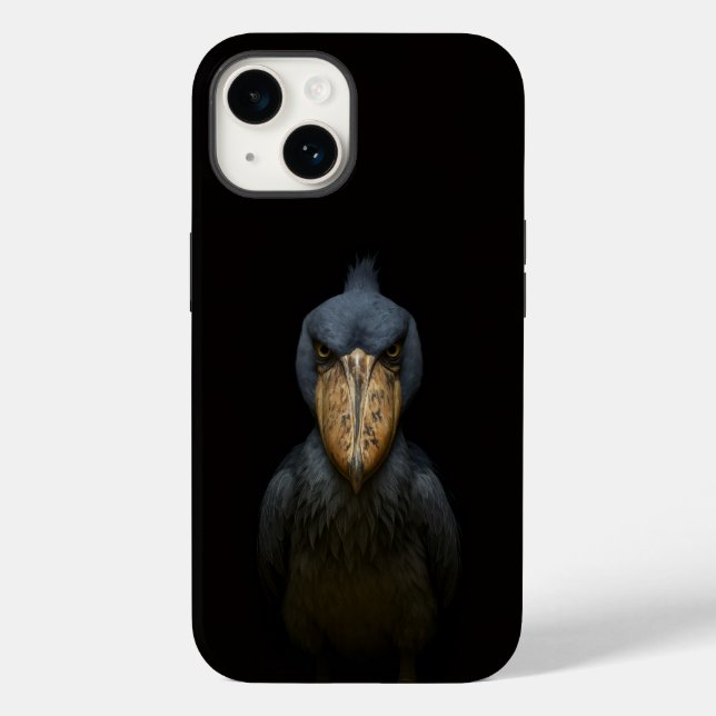 Black 4 Luxe iPhone 14 Case-Mate, Shoebill Bird Case-Mate iPhone Hülle (Rückseite)