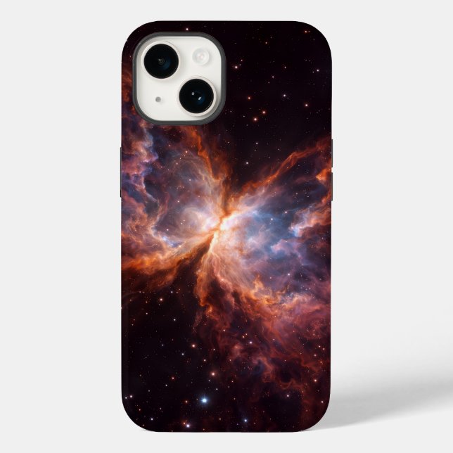 Black 4 Luxe iPhone 14 Mate, Butterfly Nebula Case-Mate iPhone Hülle (Rückseite)