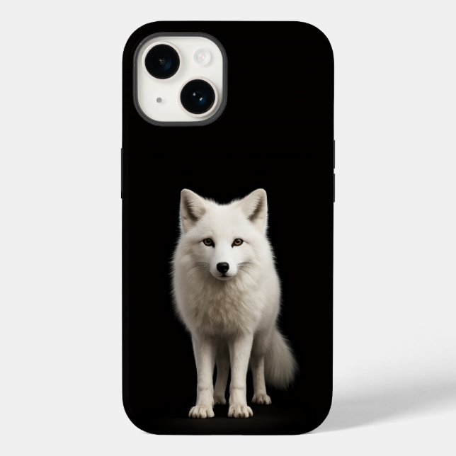Black 4 Luxe iPhone 14 Mate, Ivory Arctic Fox Case-Mate iPhone Hülle (Rückseite)
