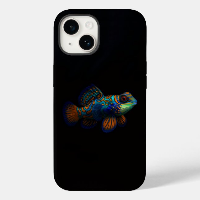 Black 4 Luxe iPhone 14 Mate, Mandarin Dragonet Case-Mate iPhone Hülle (Rückseite)