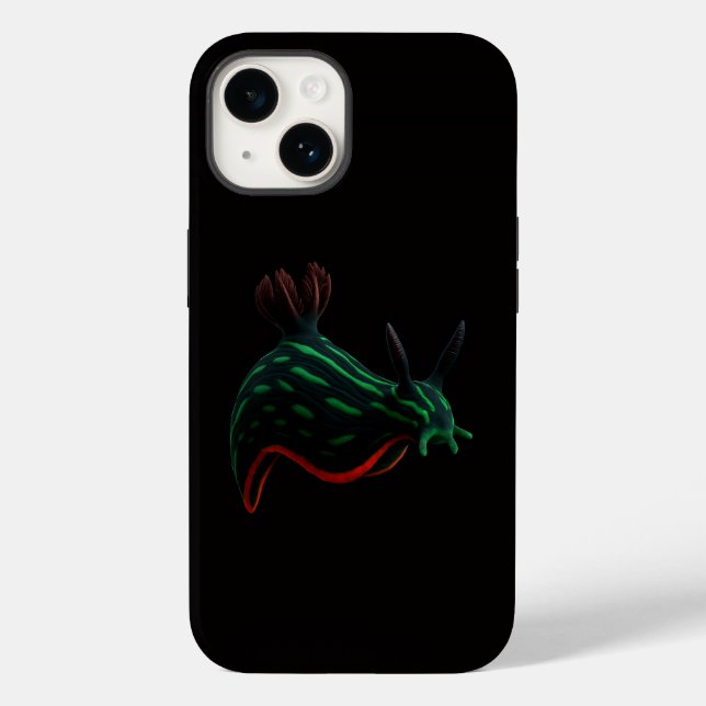 Black 4 Luxe iPhone 14 Mate, Neon Sea Slug Case-Mate iPhone Hülle (Rückseite)
