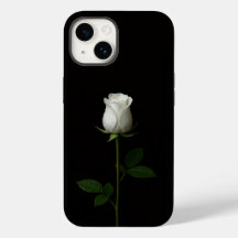 Black 4 Luxe iPhone 14 Mate, Pure White Rose