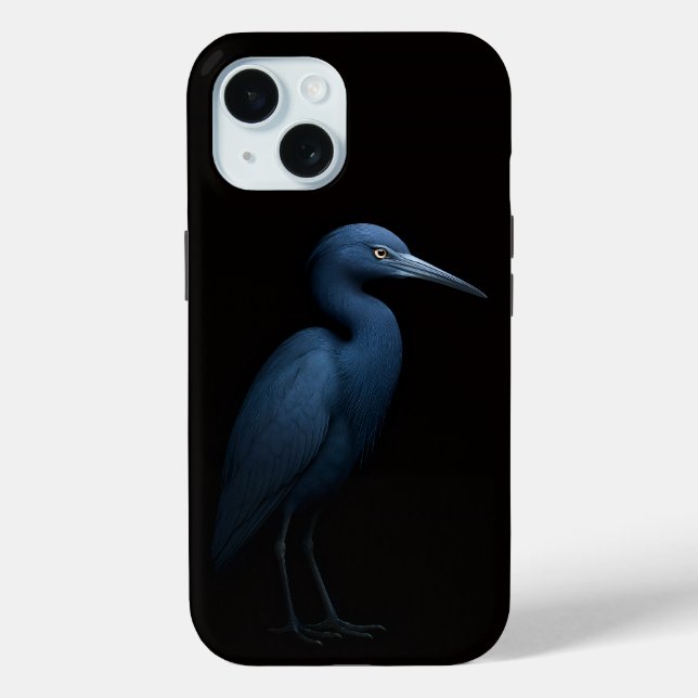 Black 4 Luxe iPhone 15 Case, Little Blue Heron Case-Mate iPhone Hülle (Rückseite)