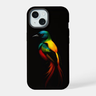 Black 4 Luxe iPhone 15 Case-Mate, Rainbow Bird Hülle