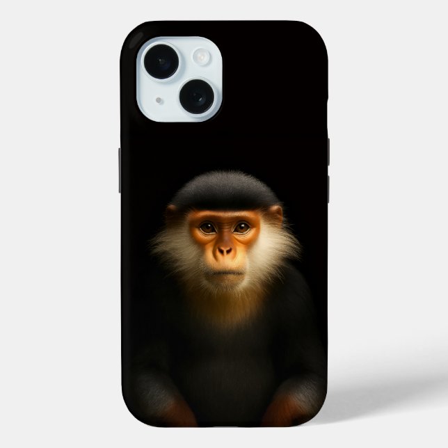 Black 4 Luxe iPhone 15 Case-Mate, Red Douc Langur Case-Mate iPhone Hülle (Rückseite)