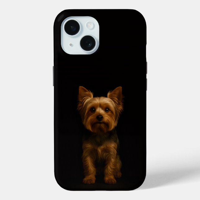 Black 4 Luxe iPhone 15 Case, Yorkshire Terrier Case-Mate iPhone Hülle (Rückseite)