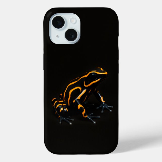 Black 4 Luxe iPhone 15 Mate, Black Orange Frog Case-Mate iPhone Hülle (Rückseite)
