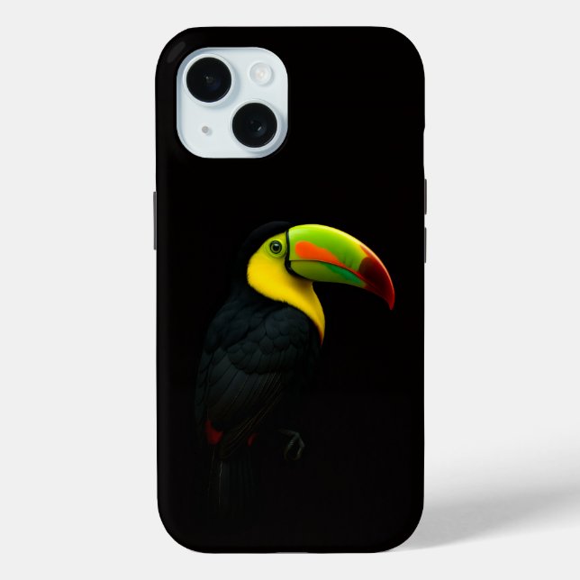 Black 4 Luxe iPhone 15 Mate, Keel Billed Tucan Case-Mate iPhone Hülle (Rückseite)