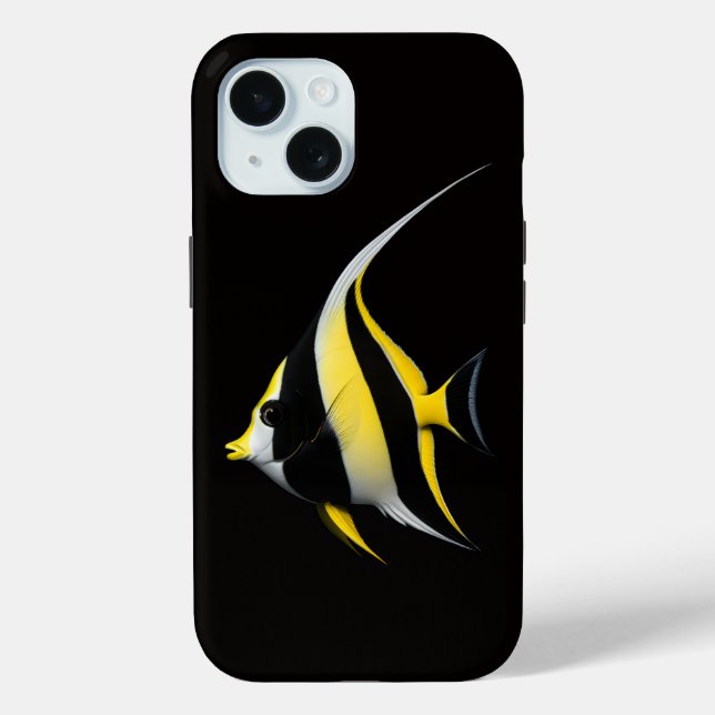 Black 4 Luxe iPhone 15 Mate, Moorish Idol Case-Mate iPhone Hülle (Rückseite)